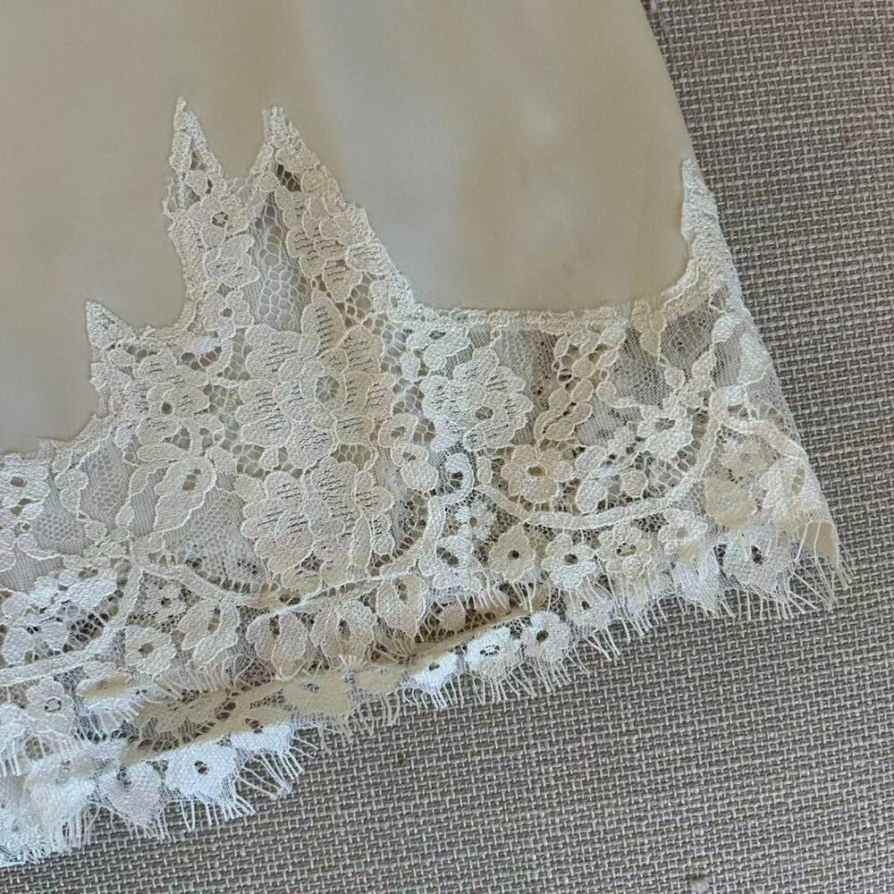 Reformation Cream Lace-Trim Silk Shorts - NWOT - Picture 7 of 11